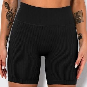 Dynamite Black Bike Shorts with Wide Waistband
